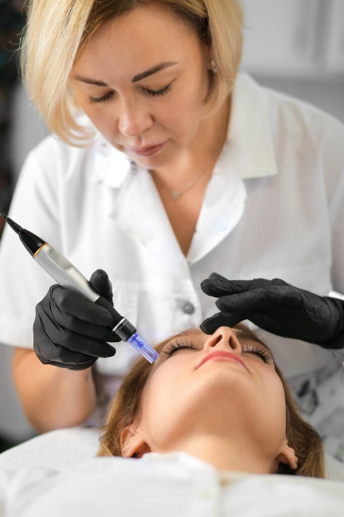 Facial mesotherapy with microneedles